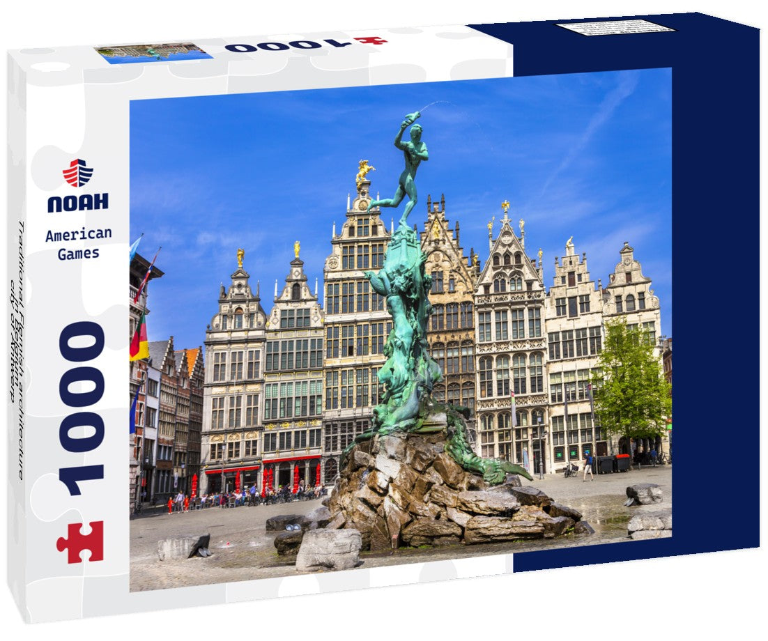 Noah Jigsaw Puzzle Traditional Flemish architecture in Belgium - city of Antwerp 1000 pieces