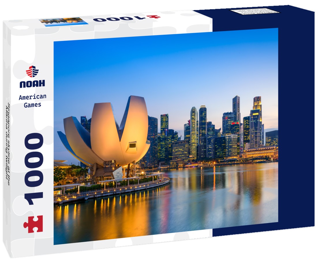 Noah Jigsaw Puzzle Singapore skyline at the Marina during twilight 1000 pieces