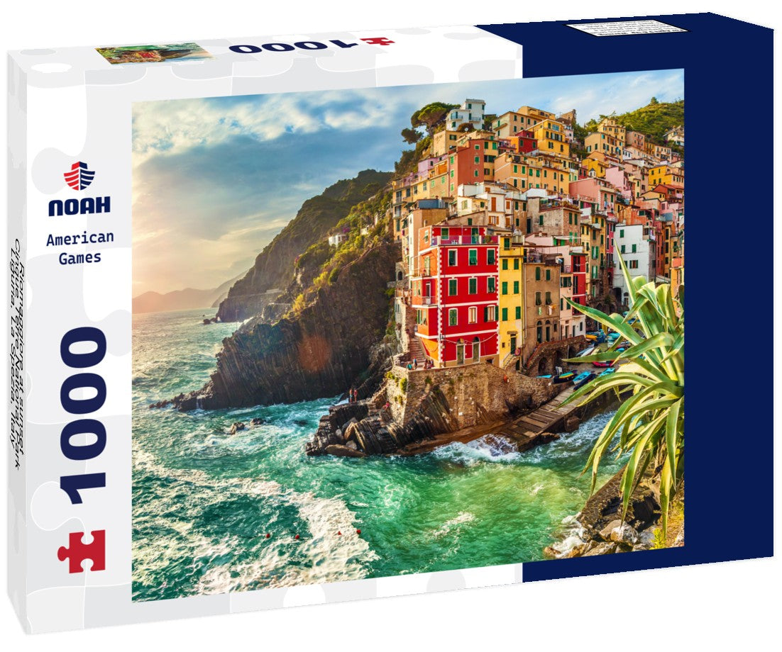 Noah Jigsaw Puzzle Riomaggiore at sunset, Cinque Terre National Park, Liguria, La Spezia, Italy 1000 pieces