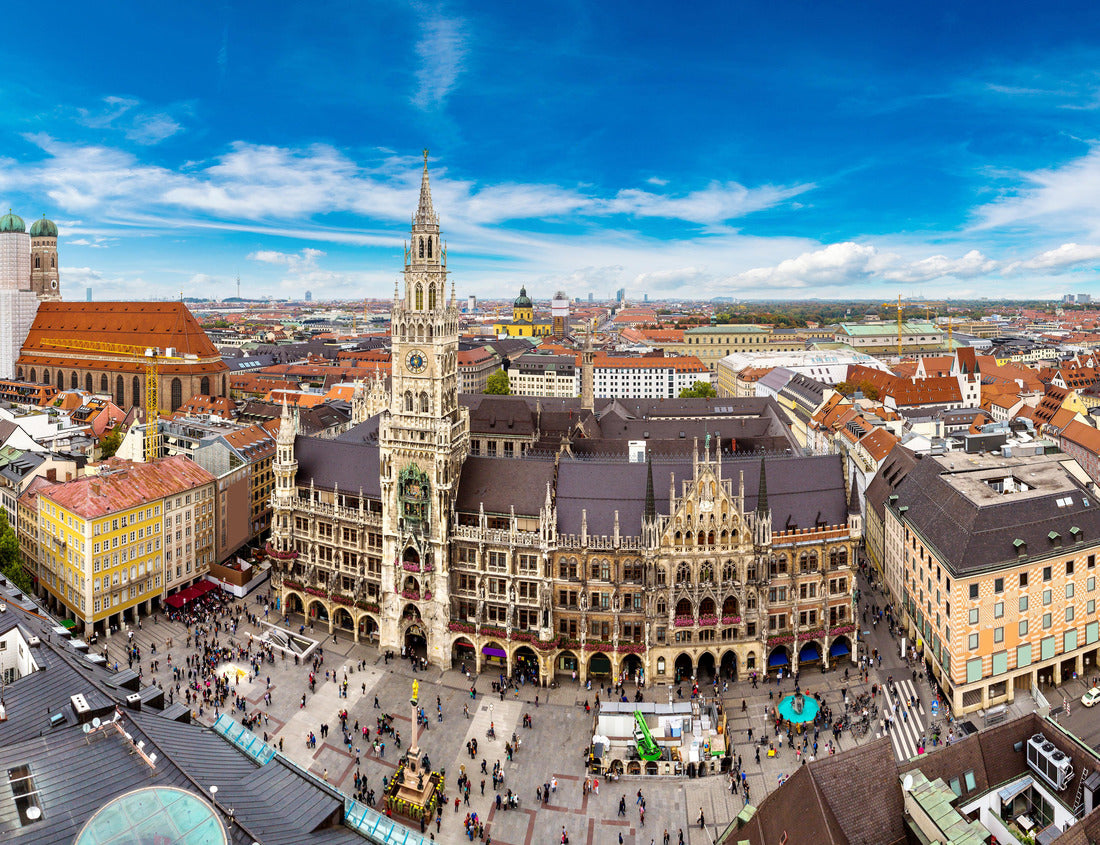 Noah Jigsaw Puzzle Aerial view on Marienplatz City Hall and Church of Our Lady in Munich, Germany 1000 pieces
