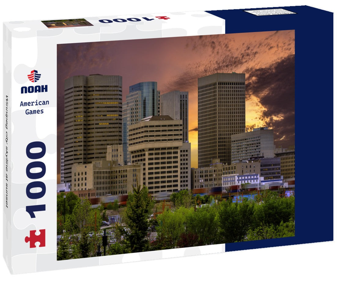 Noah Jigsaw Puzzle Winnipeg city skyline at sunset 1000 pieces