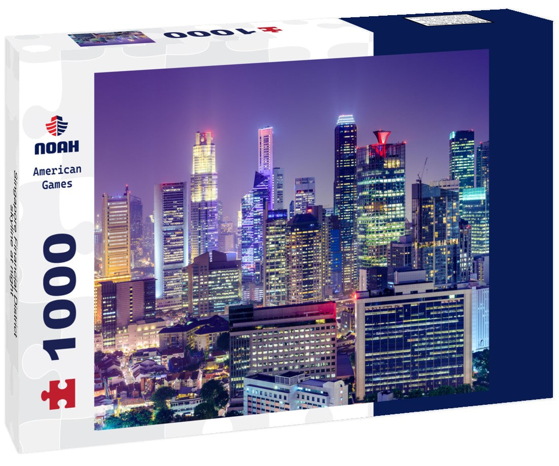 Noah Jigsaw Puzzle Singapore Financial District skyline at night 1000 pieces