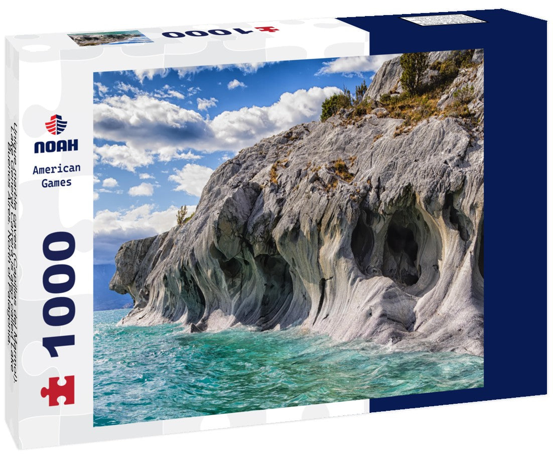 Noah Jigsaw Puzzle Unique marble caves (Capillas del Marmol). Lake General Carrera is also called Lake Buenos Aires. North of Patagonia. Chile 1000 pieces