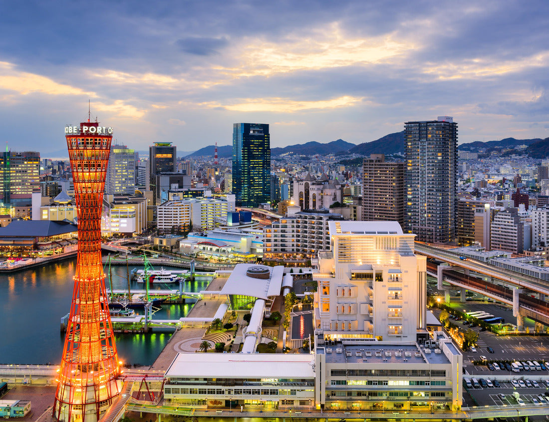 Noah Jigsaw Puzzle Kobe, Japan port skyline at twilight 1000 pieces