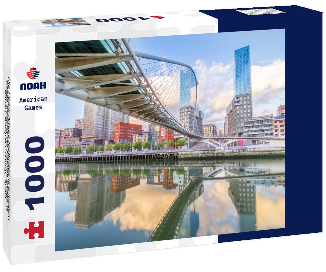 Noah Jigsaw Puzzle The Pedro Arrupe footbridge is a modern bridge crossing the Nervion Bridge in Bilbao, Basque Country, Spain 1000 pieces