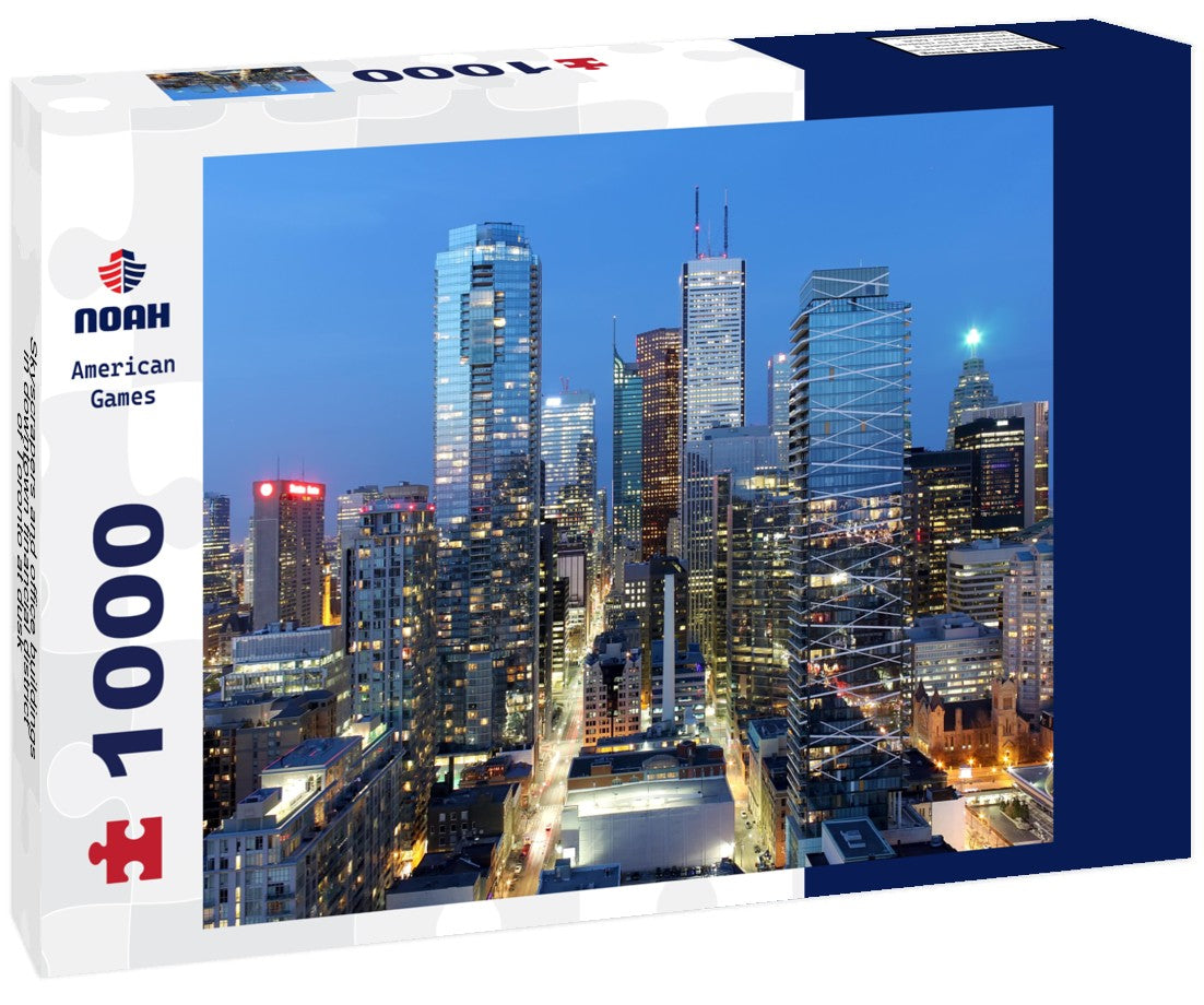 Noah Jigsaw Puzzle Skyscrapers and office buildings in downtown financial district of Toronto at dusk 1000 pieces