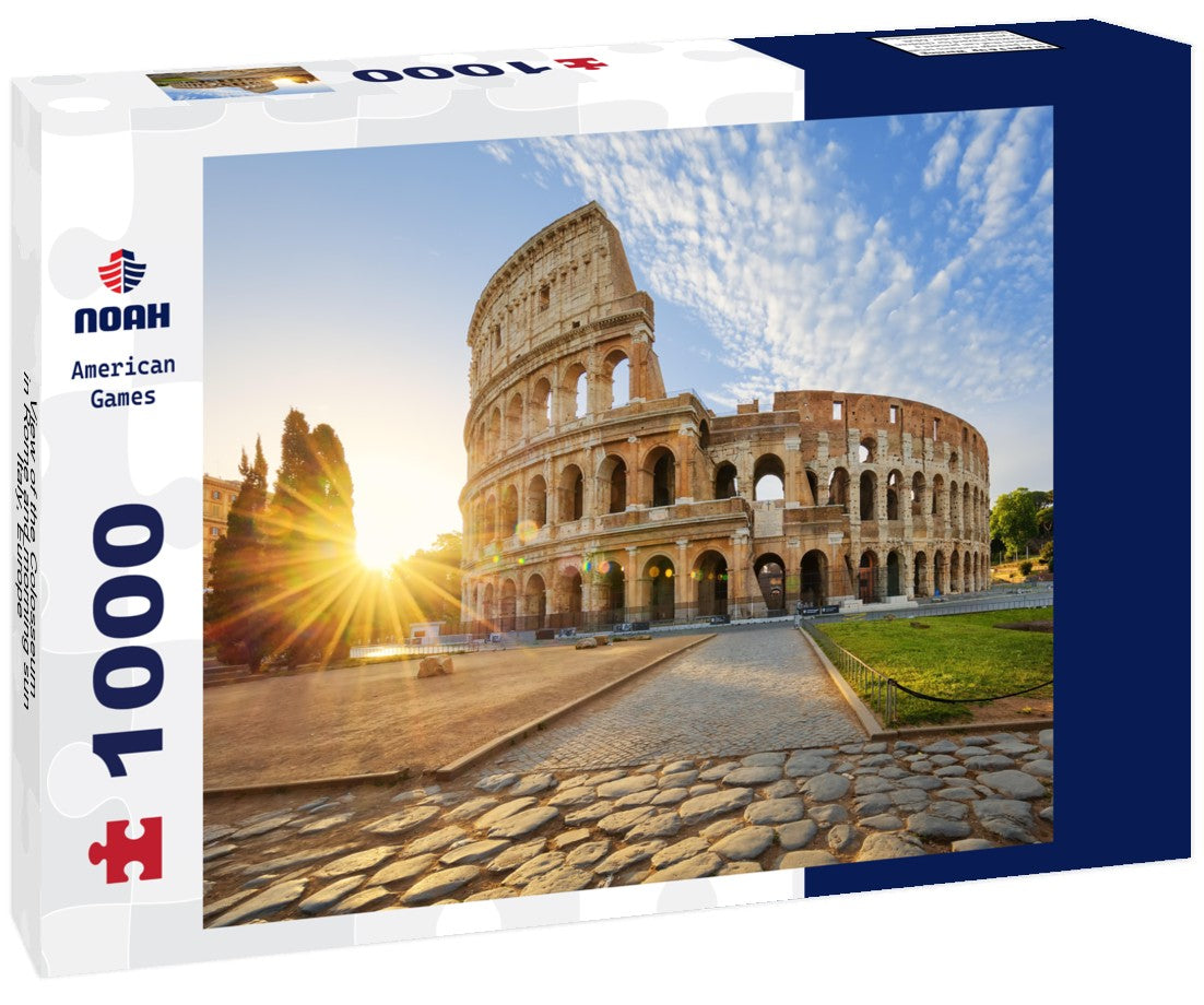 Noah Jigsaw Puzzle View of the Colosseum in Rome and morning sun, Italy, Europe 1000 pieces