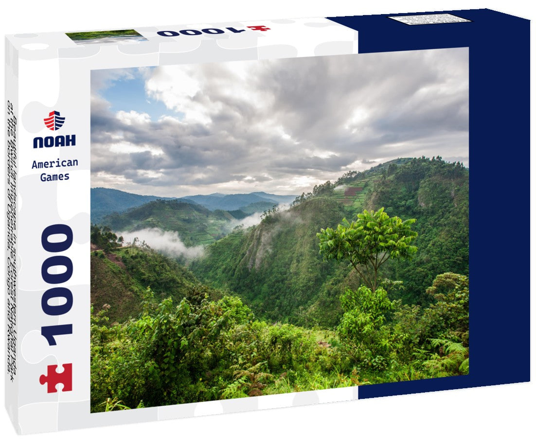 Noah Jigsaw Puzzle Beautiful landscape in southwestern Uganda, at the Bwindi Impenetrable Forest National Park, on the borders of Uganda, Congo and Rwanda. The Bwindi National Park is home to the mountain gorillas 1000 pieces