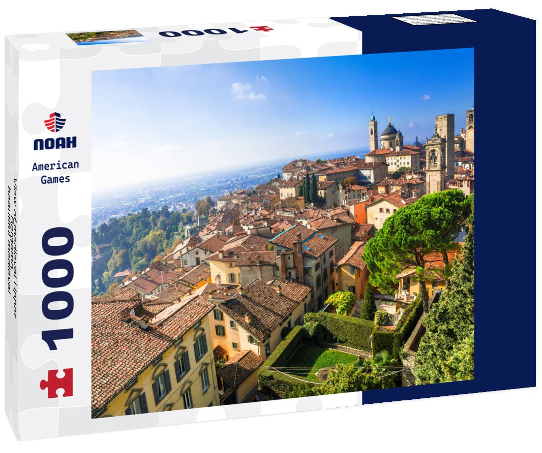 Noah Jigsaw Puzzle View of medieval Upper Bergamo - beautiful medieval town in northern Italy 1000 pieces