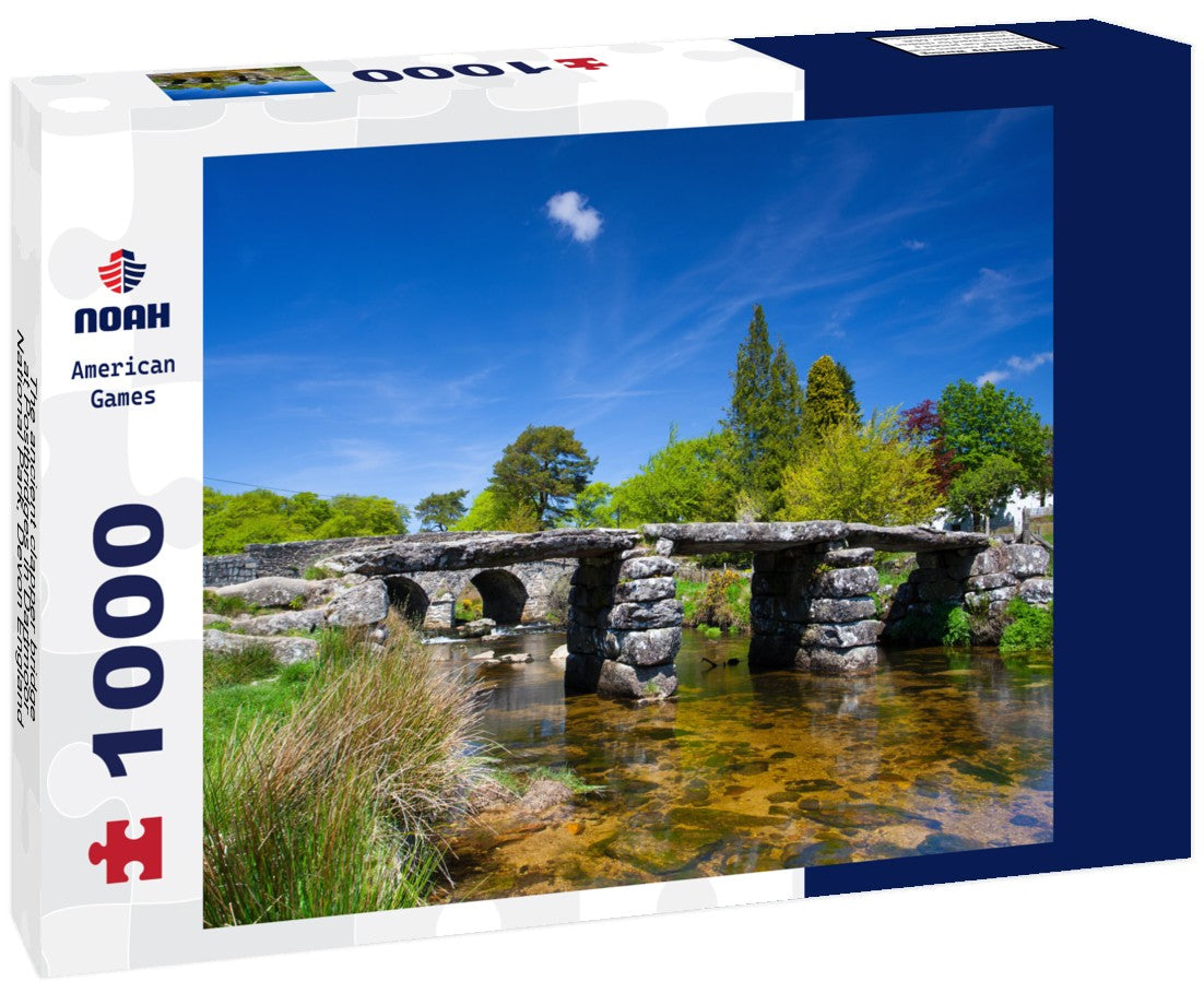 Noah Jigsaw Puzzle The ancient clapper bridge at Postbridges in Dartmoor National Park, Devon England UK 1000 pieces