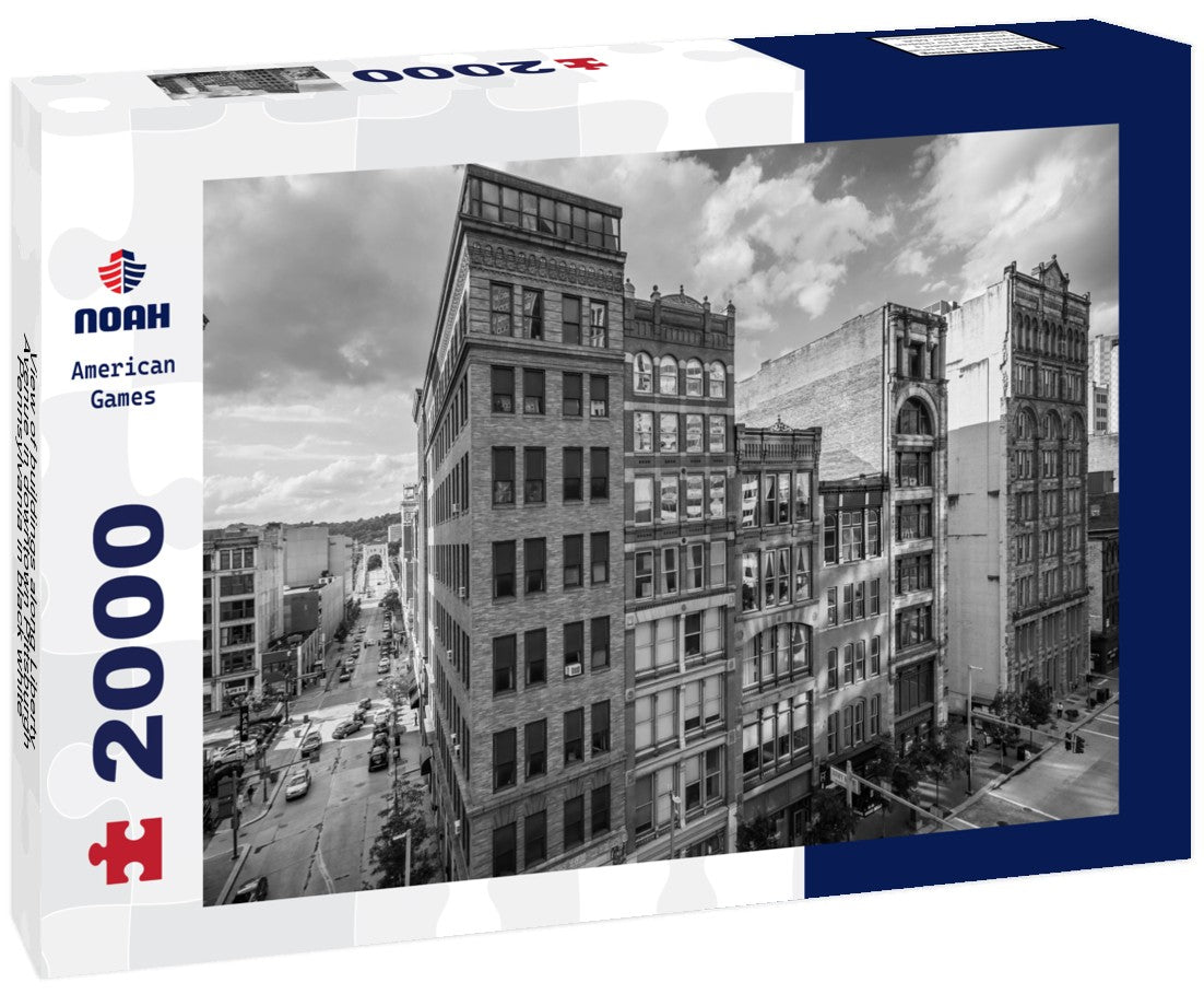 Noah Jigsaw Puzzle View of buildings along Liberty Avenue in downtown Pittsburgh, Pennsylvania in black white 2000 pieces