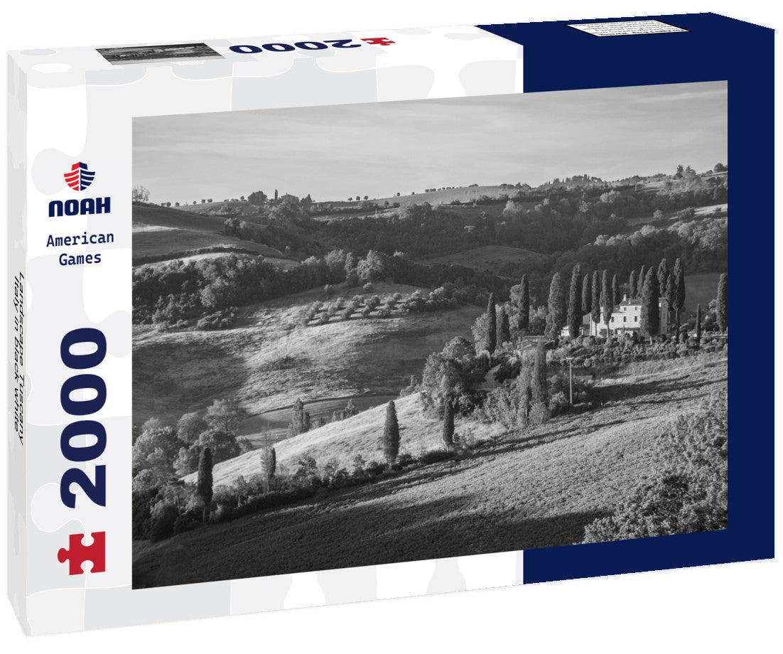 Noah Jigsaw Puzzle Landscape Tuscany, Italy in black white 2000 pieces