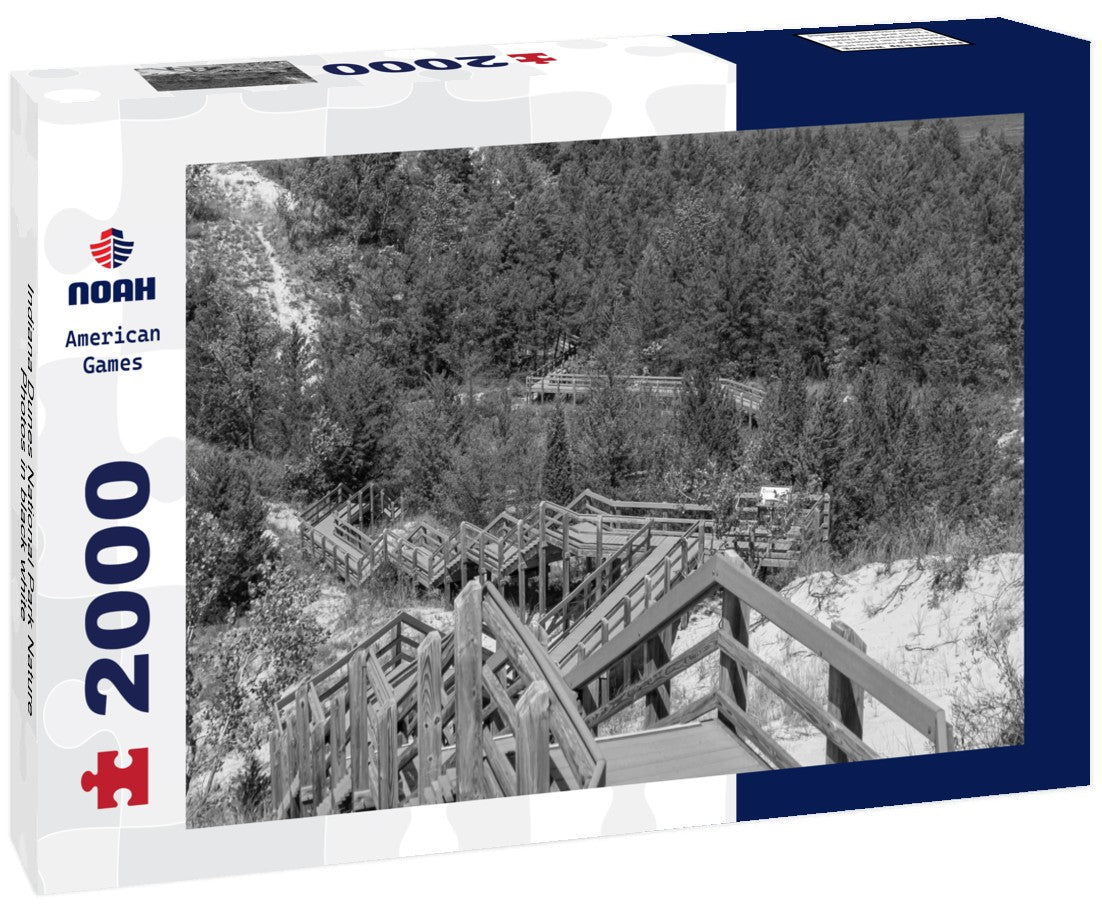 Noah Jigsaw Puzzle Indiana Dunes National Park Nature Photos in black white 2000 pieces