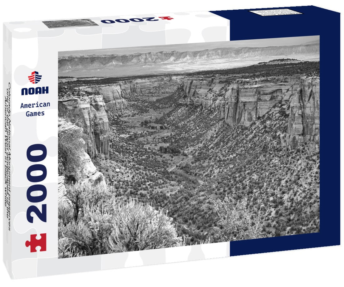 Noah Jigsaw Puzzle Colorado National Monument preserves one of the grand landscapes of the American West in black white 2000 pieces