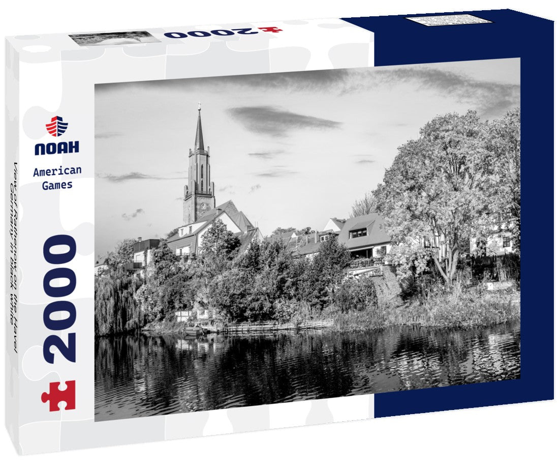 Noah Jigsaw Puzzle View of Rathenow on the Havel, Germany in black white 2000 pieces