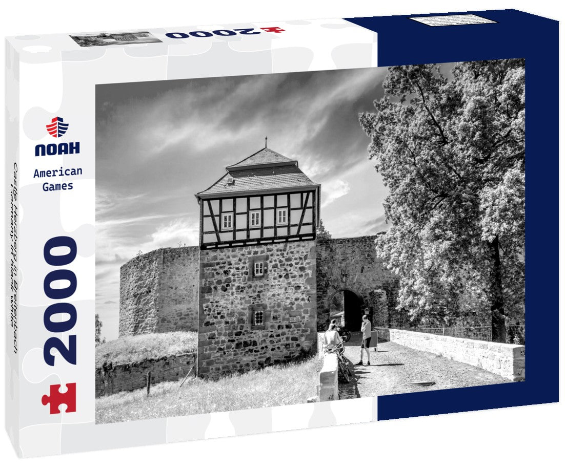 Noah Jigsaw Puzzle Castle Herzberg in Breitenbach, Germany in black white 2000 pieces