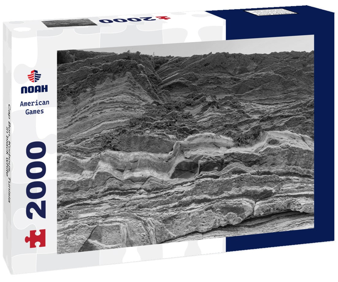 Noah Jigsaw Puzzle Cap Bon, Korbous, Tunisia in black white 2000 pieces