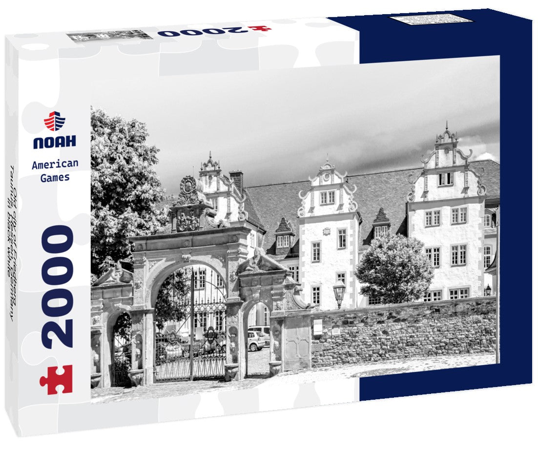 Noah Jigsaw Puzzle Old city of Friedberg, Taunus, Hessen, Germany in black white 2000 pieces