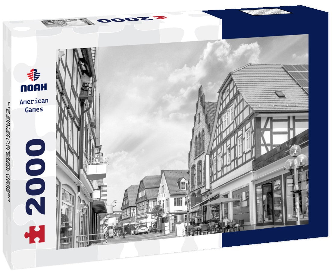 Noah Jigsaw Puzzle Old city of Korbach, Hessen, Germany in black white 2000 pieces