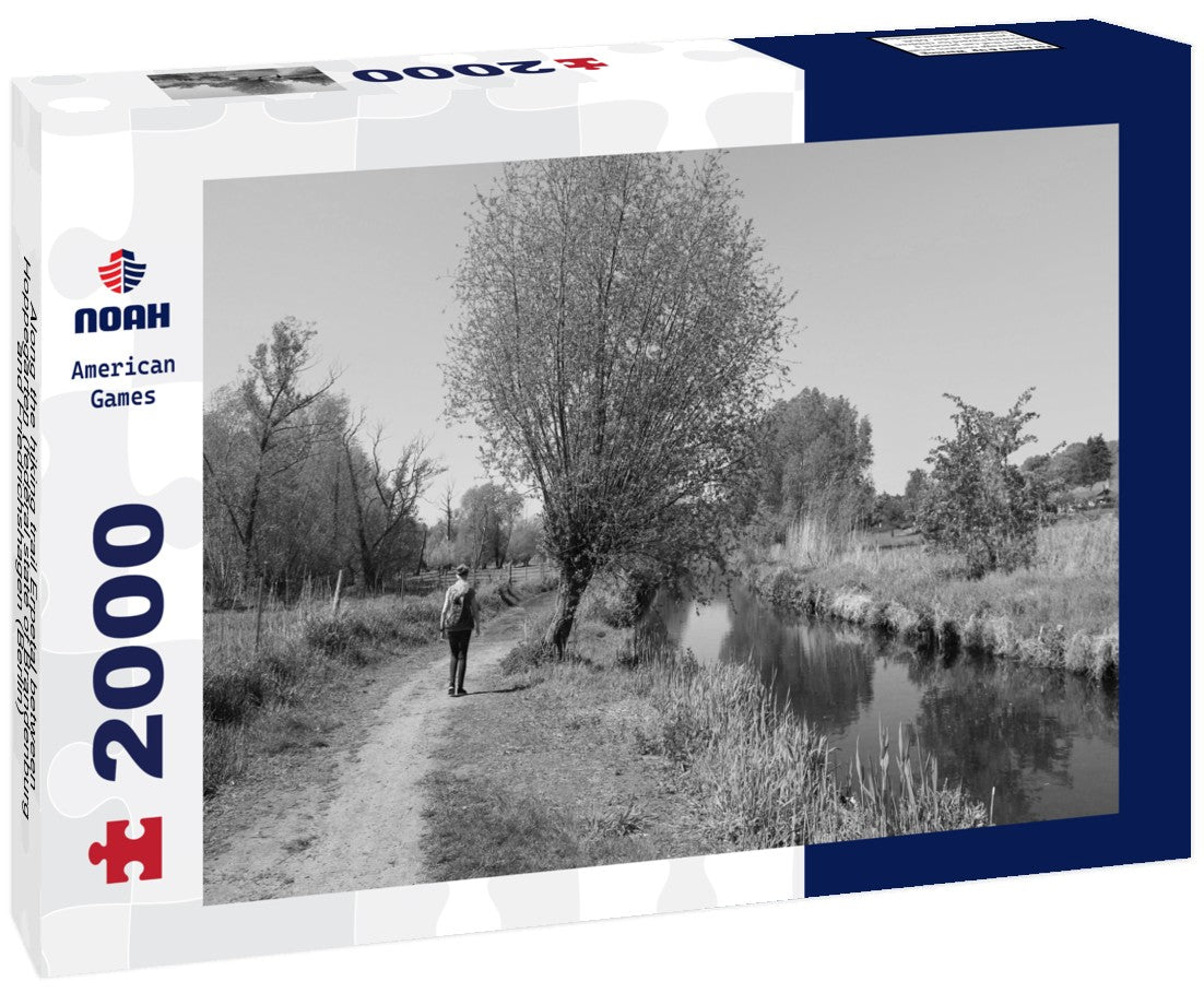 Noah Jigsaw Puzzle Along the hiking trail Erpetal between Hoppegarten (federal state of Brandenburg and Friedrichshagen (Berlin) - Germany in black white 2000 pieces