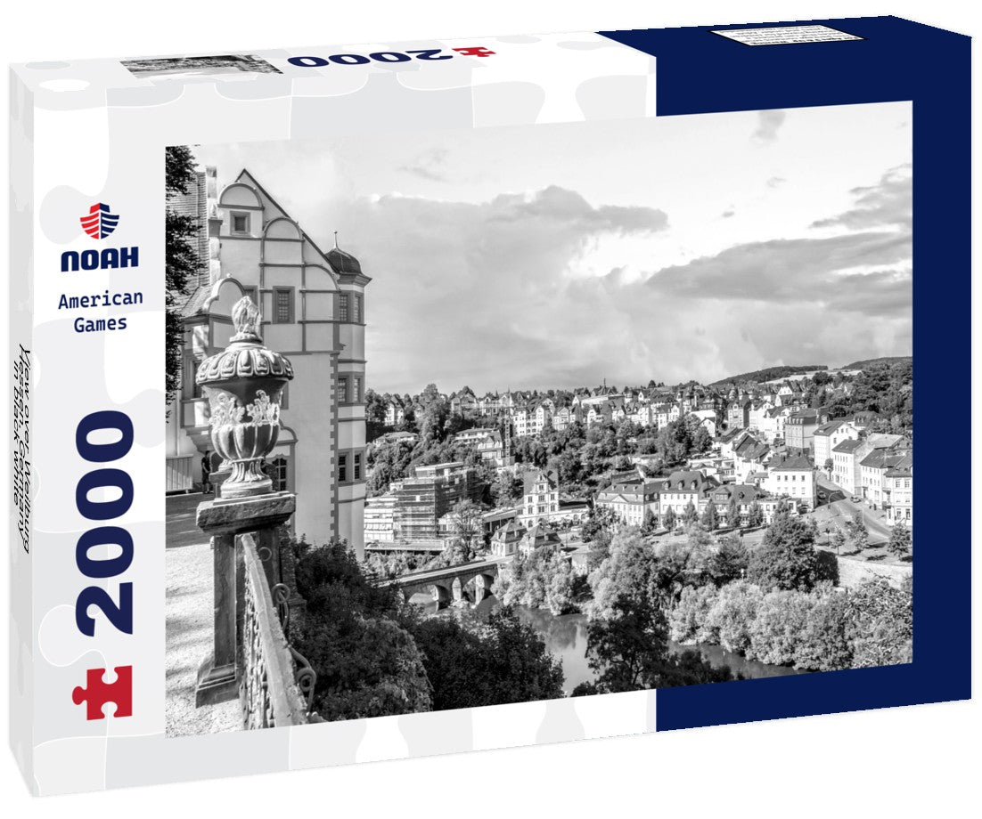 Noah Jigsaw Puzzle View over Weilburg, Hessen, Germany in black white 2000 pieces