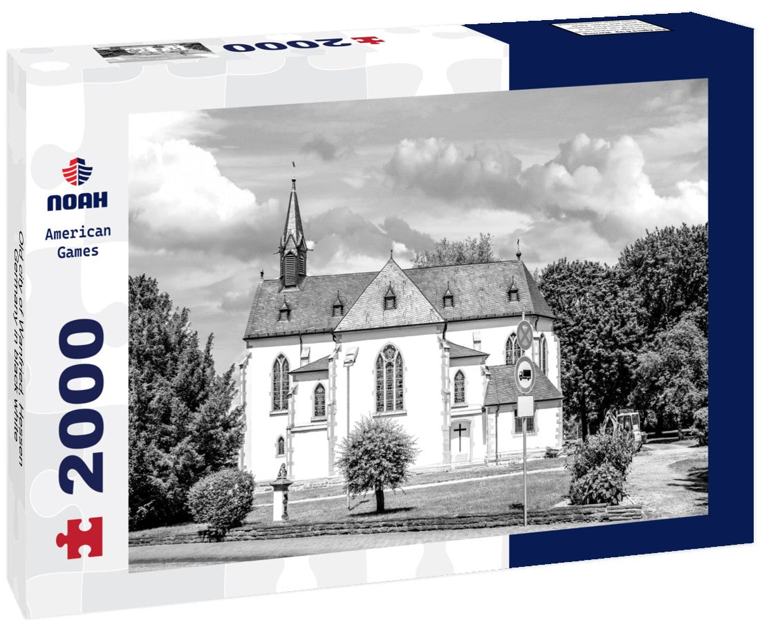 Noah Jigsaw Puzzle Old city of Wanfried, Hessen, Germany in black white 2000 pieces