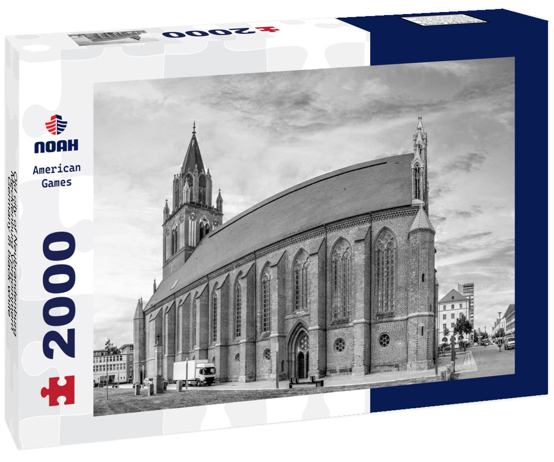 Noah Jigsaw Puzzle Old city of Neubrandenburg, Mecklenburg Vorpommern, Germany in black white 2000 pieces