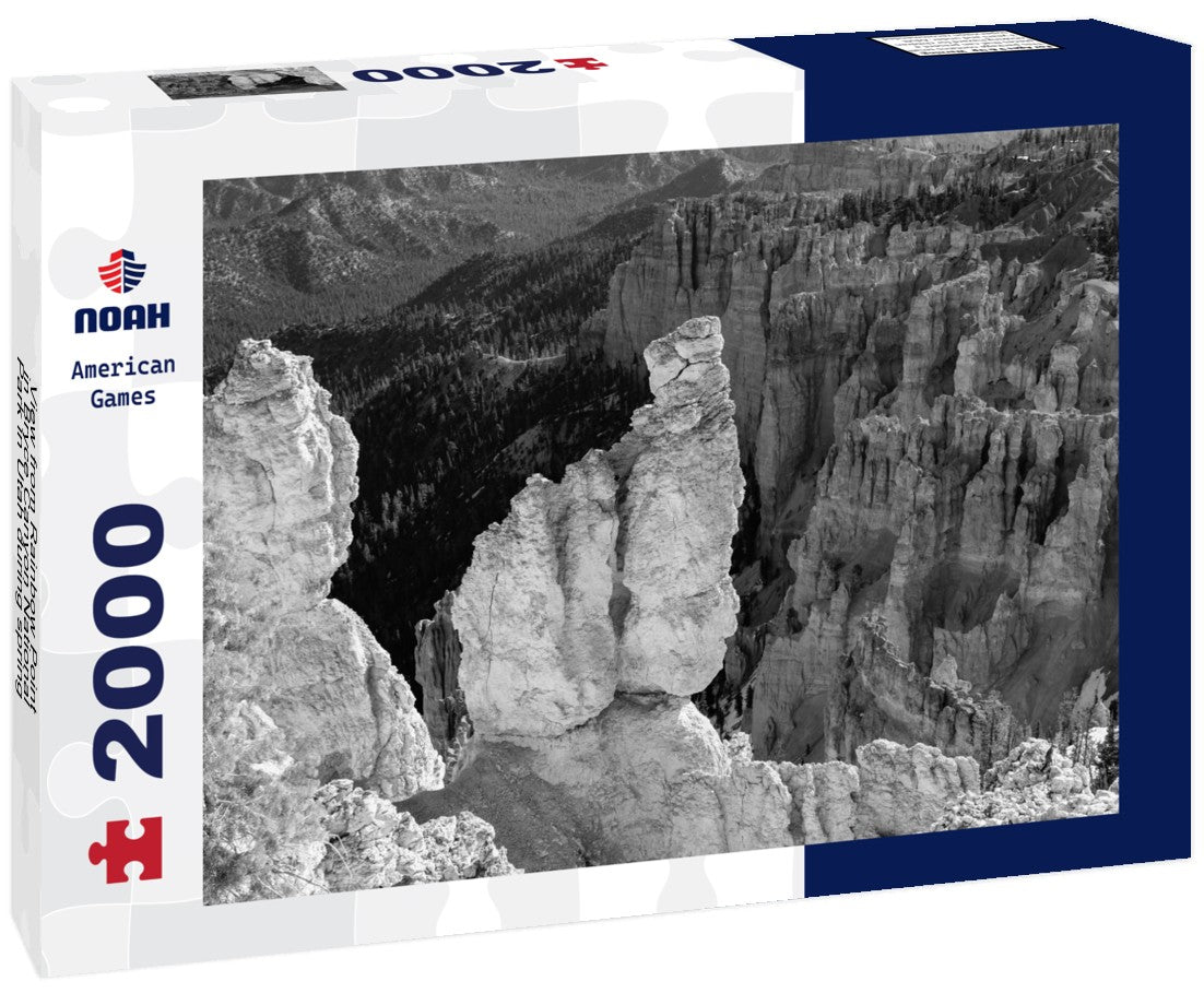 Noah Jigsaw Puzzle View from Rainbow Point in Bryce Canyon National Park in Utah during spring in black white 2000 pieces