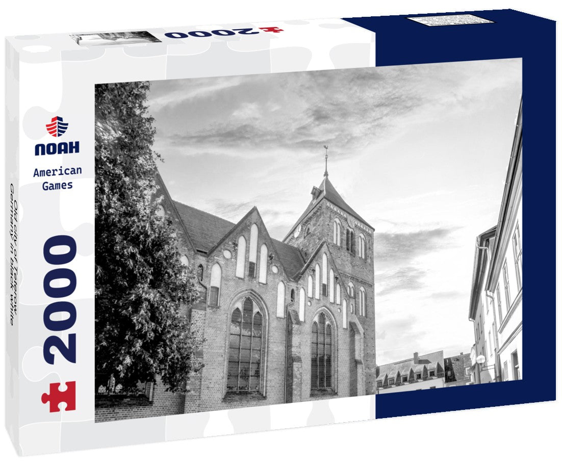 Noah Jigsaw Puzzle Old city of Teterow, Germany in black white 2000 pieces