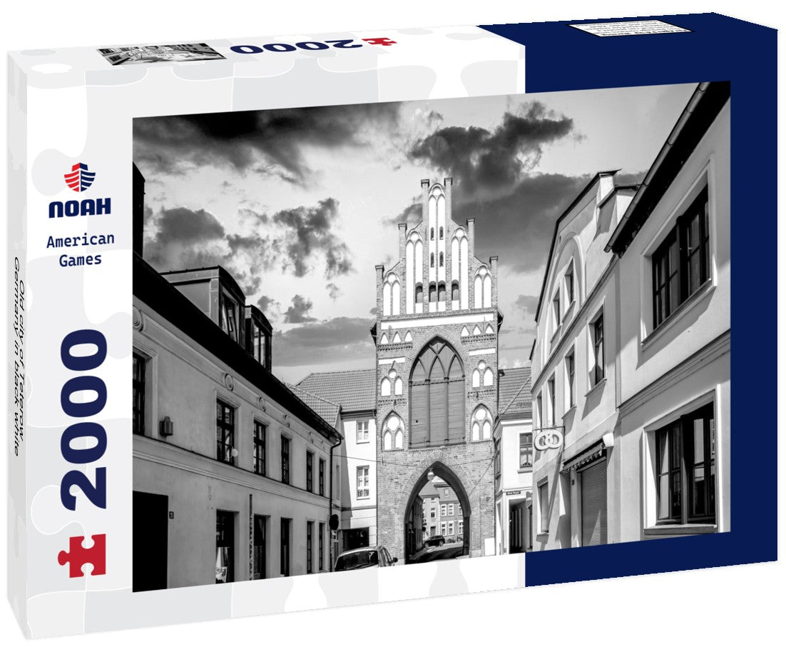 Noah Jigsaw Puzzle Old city of Teterow, Germany in black white 2000 pieces
