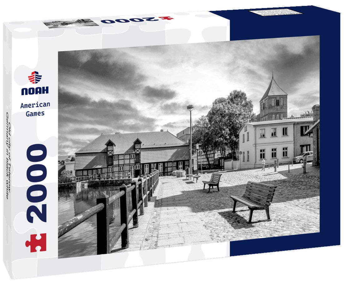 Noah Jigsaw Puzzle Old city of Teterow, Germany in black white 2000 pieces