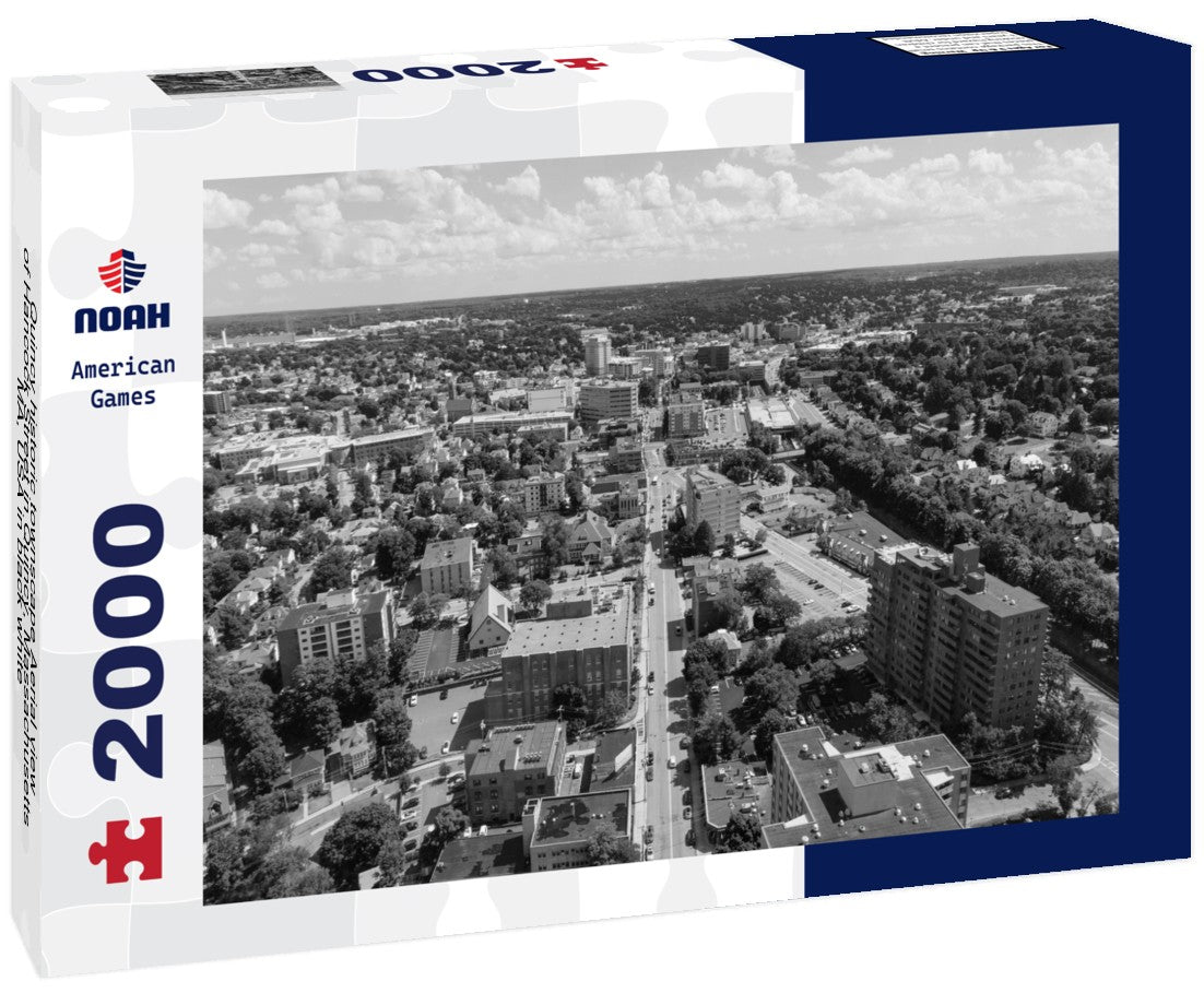 Noah Jigsaw Puzzle Quincy historic townscape Aerial view of Hancock Street in Quincy, Massachusetts MA, USA in black white 2000 pieces
