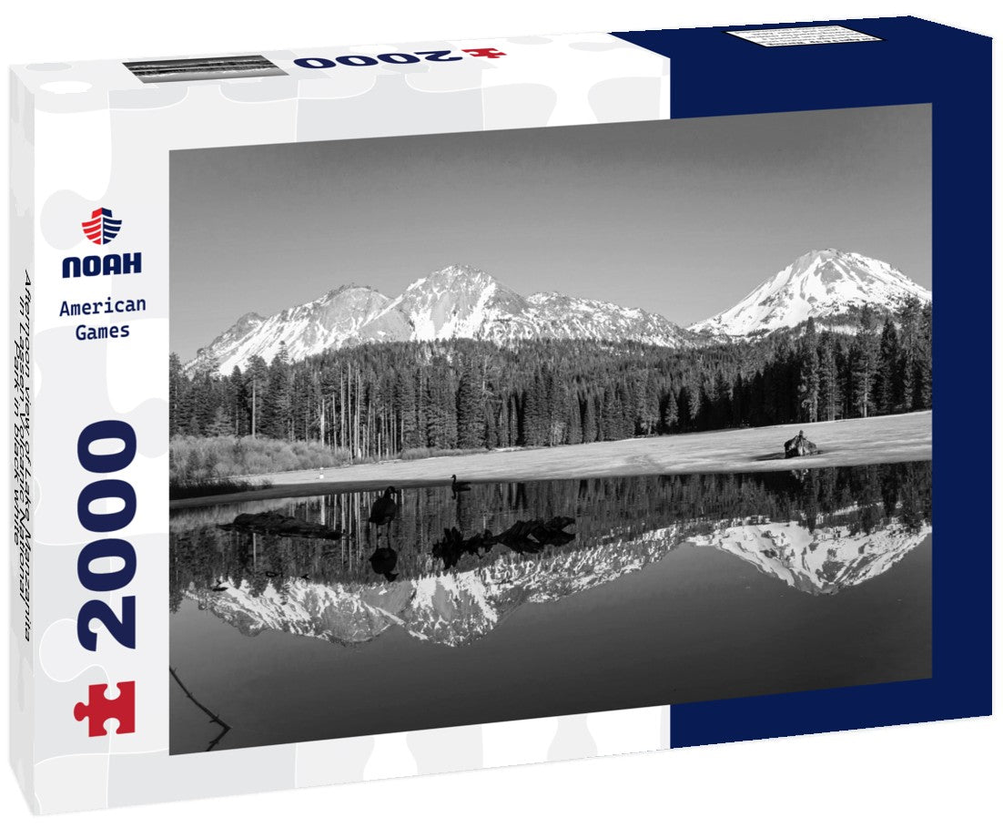 Noah Jigsaw Puzzle Afternoon view of Lake Manzanita in Lassen Volcanic National Park in black white 2000 pieces