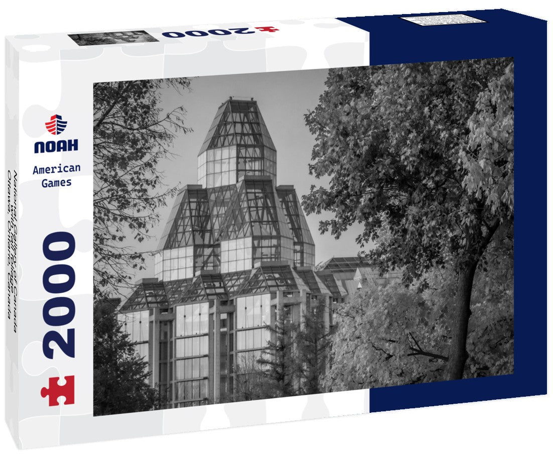 Noah Jigsaw Puzzle National Gallery of Canada with fall foliage, Ottawa, Ontario, Canada in black white 2000 pieces