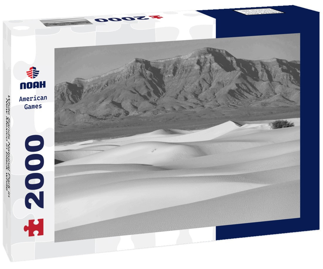 Noah Jigsaw Puzzle White Sands National Park in New Mexico in black white 2000 pieces