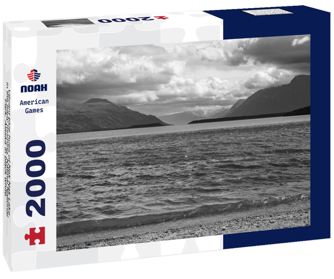 Noah Jigsaw Puzzle Vibrant blue hues of Nak Nak Lake in the early morning, Katmai National Park, Alaska in black white 2000 pieces