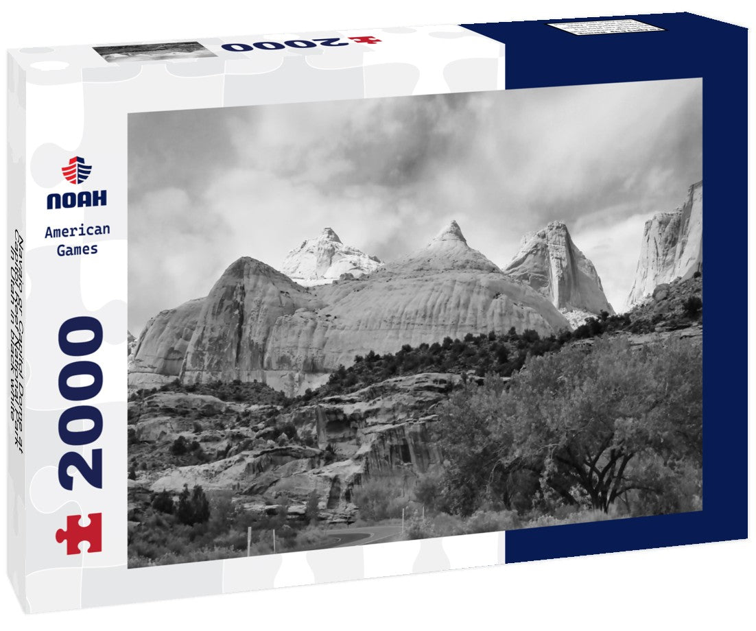 Noah Jigsaw Puzzle Navajo or Capitol Dome at Capitol Reef National Park in Utah in black white 2000 pieces