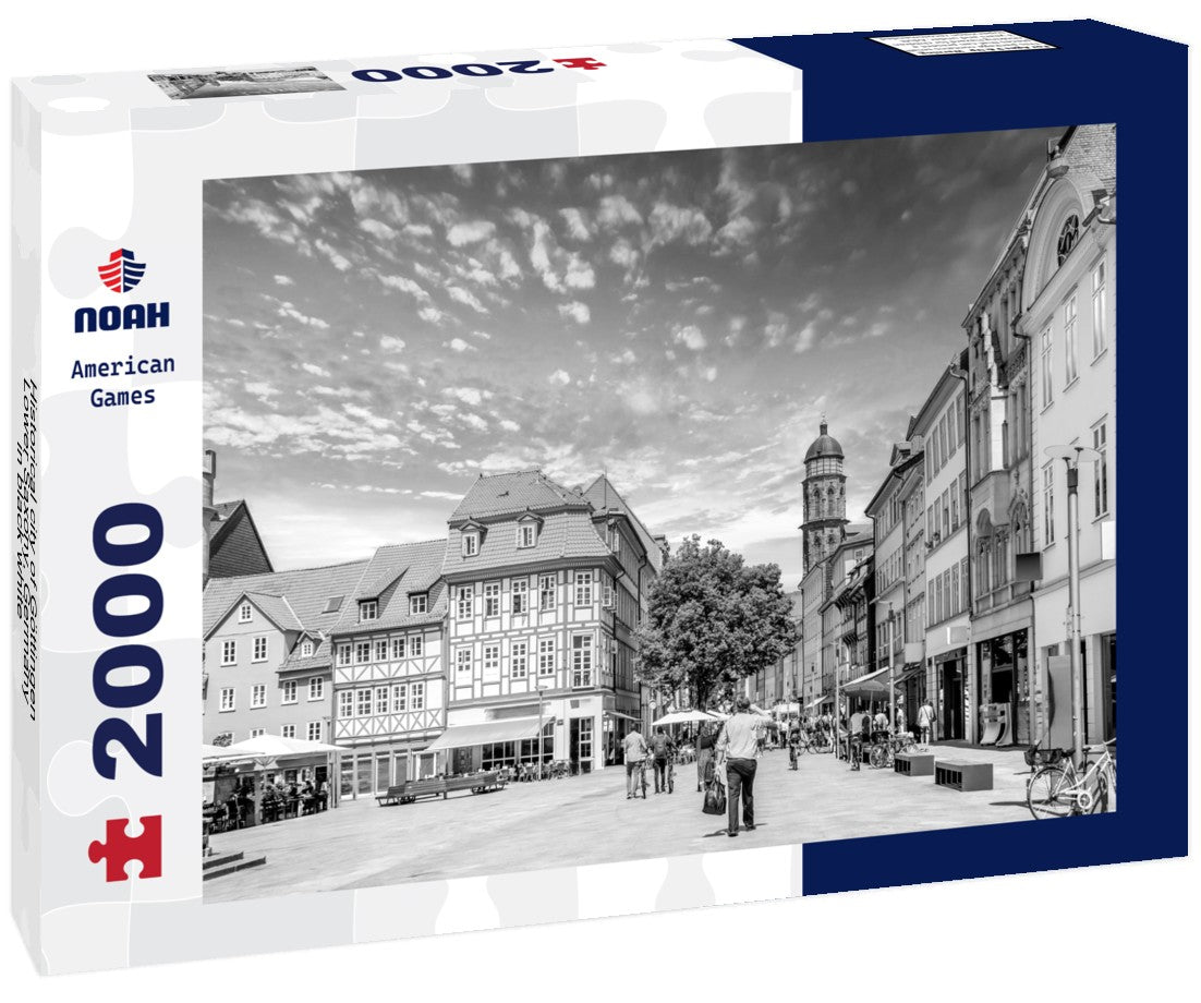 Noah Jigsaw Puzzle Historical city of Göttingen, Lower Saxony, Germany in black white 2000 pieces