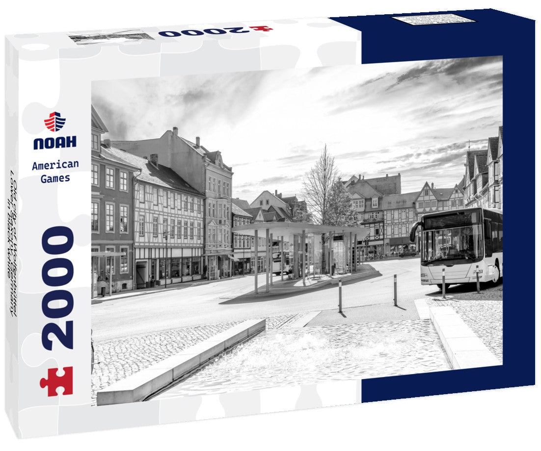Noah Jigsaw Puzzle Old city of Wolfenbüttel, Lower Saxony, Germany in black white 2000 pieces
