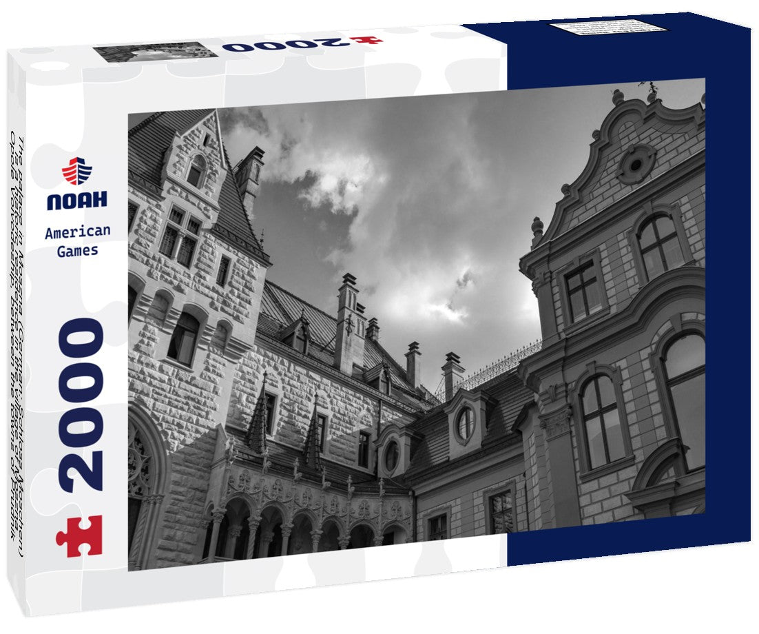 Noah Jigsaw Puzzle The palace in Moszna (German: Schloss Moschen) is a historic residence in the village of Moszna, Opole Voivodeship, between the towns of Prudnik and Krapkowice in black white 2000 pieces