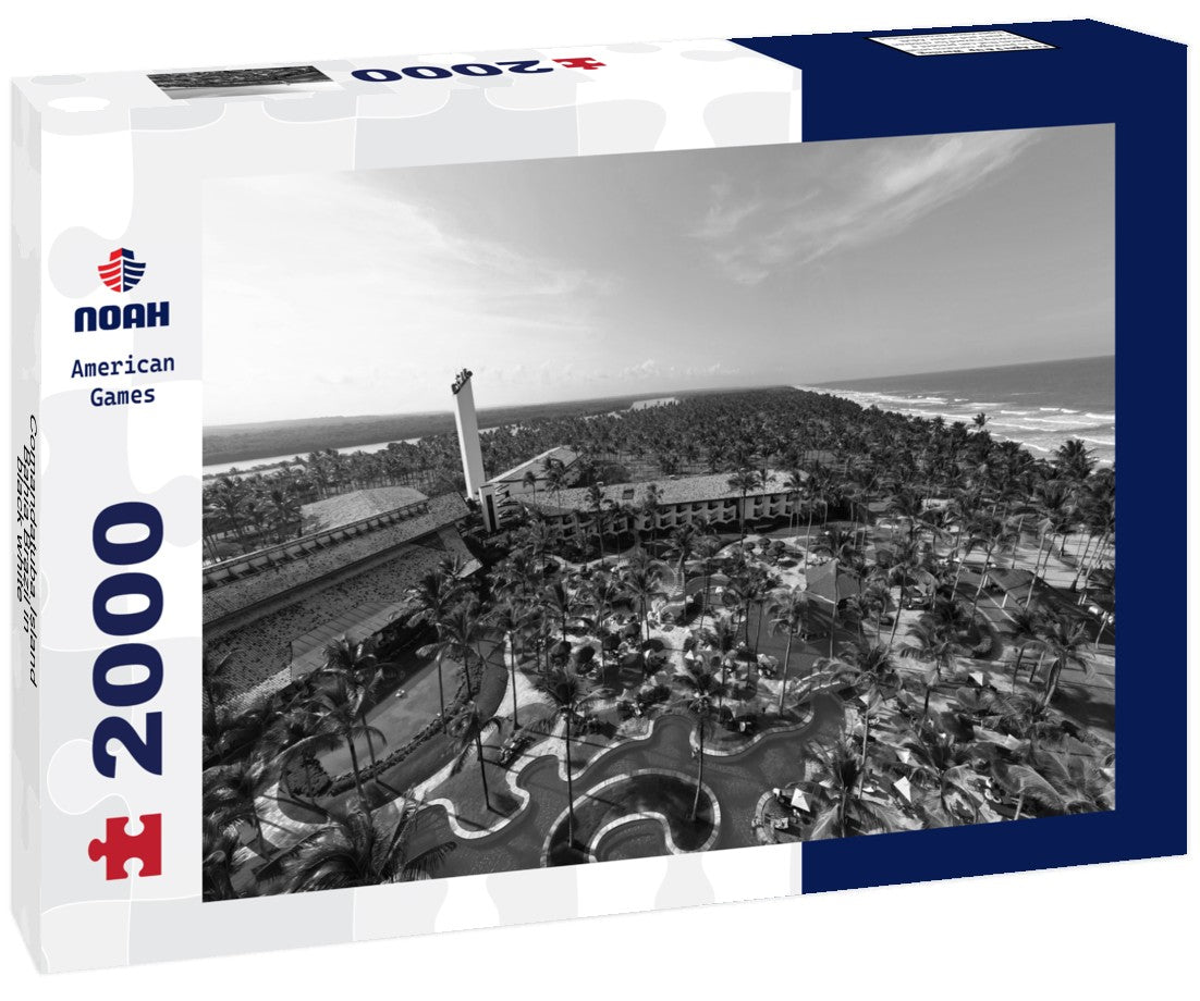 Noah Jigsaw Puzzle Comandatuba Island, Bahia Brazil in black white 2000 pieces