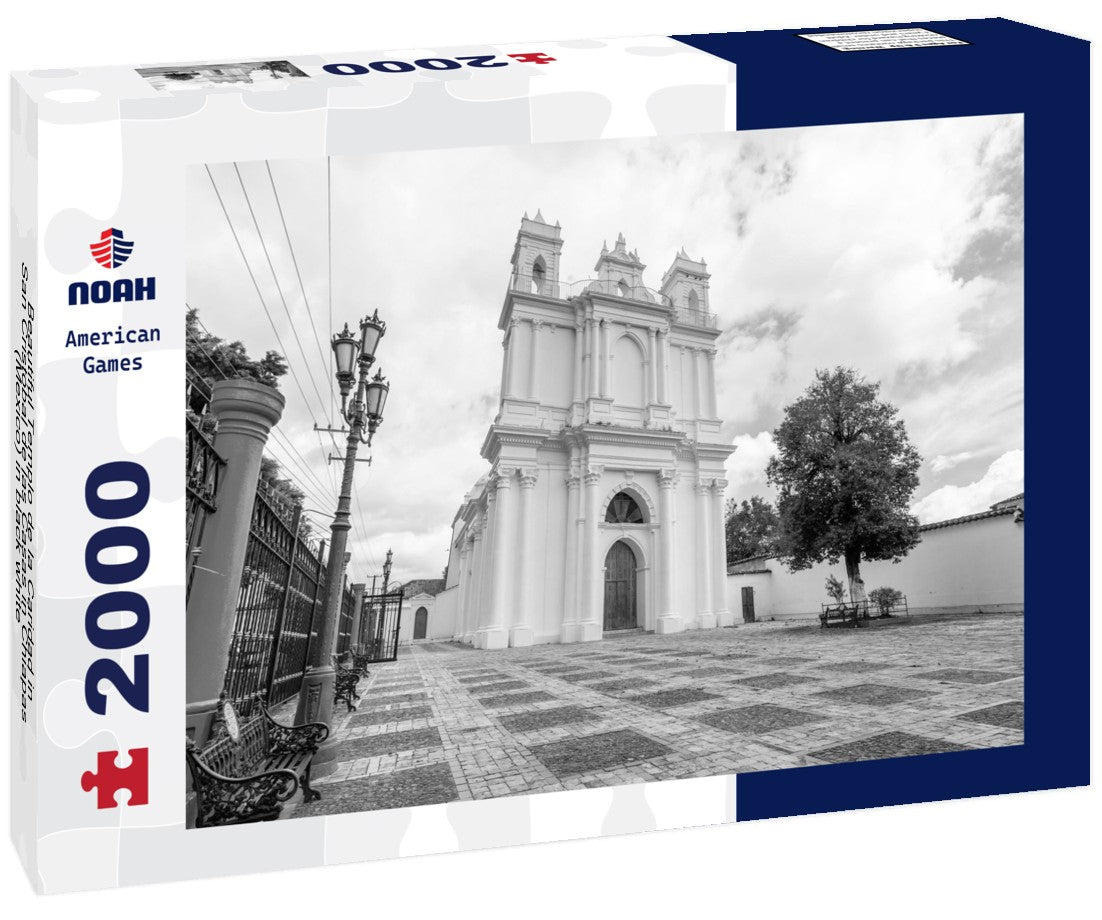 Noah Jigsaw Puzzle Beautiful Templo de la Caridad in San Cristóbal de las Casas in Chiapas (Mexico) in black white 2000 pieces
