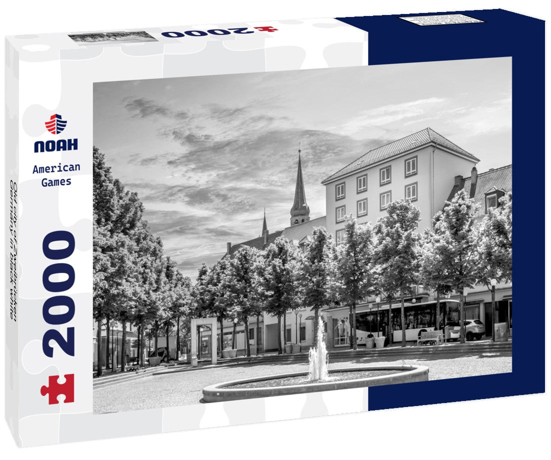 Noah Jigsaw Puzzle Old city of Zweibrücken, Germany in black white 2000 pieces