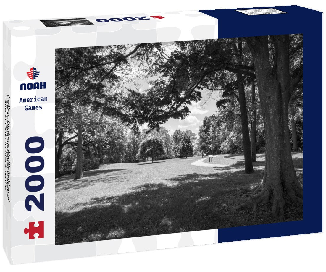 Noah Jigsaw Puzzle Fallen Timbers Battlefield and Fort Miamis National Historic Site in Ohio in black white 2000 pieces