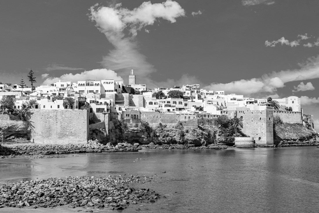 Noah Jigsaw Puzzle Rabat Morocco Kasbah of the Udayas in black white 2000 pieces