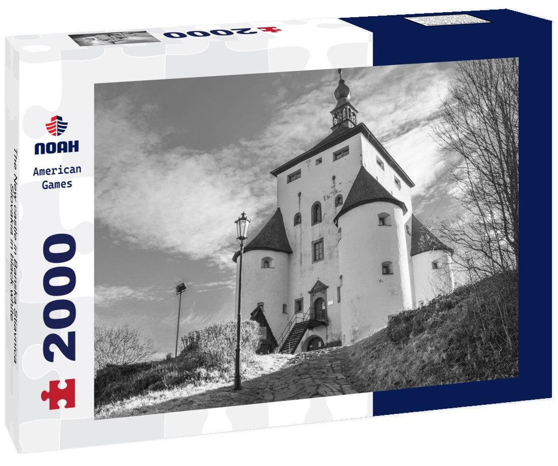 Noah Jigsaw Puzzle The New castle in Banska Stiavnica, Slovakia in black white 2000 pieces