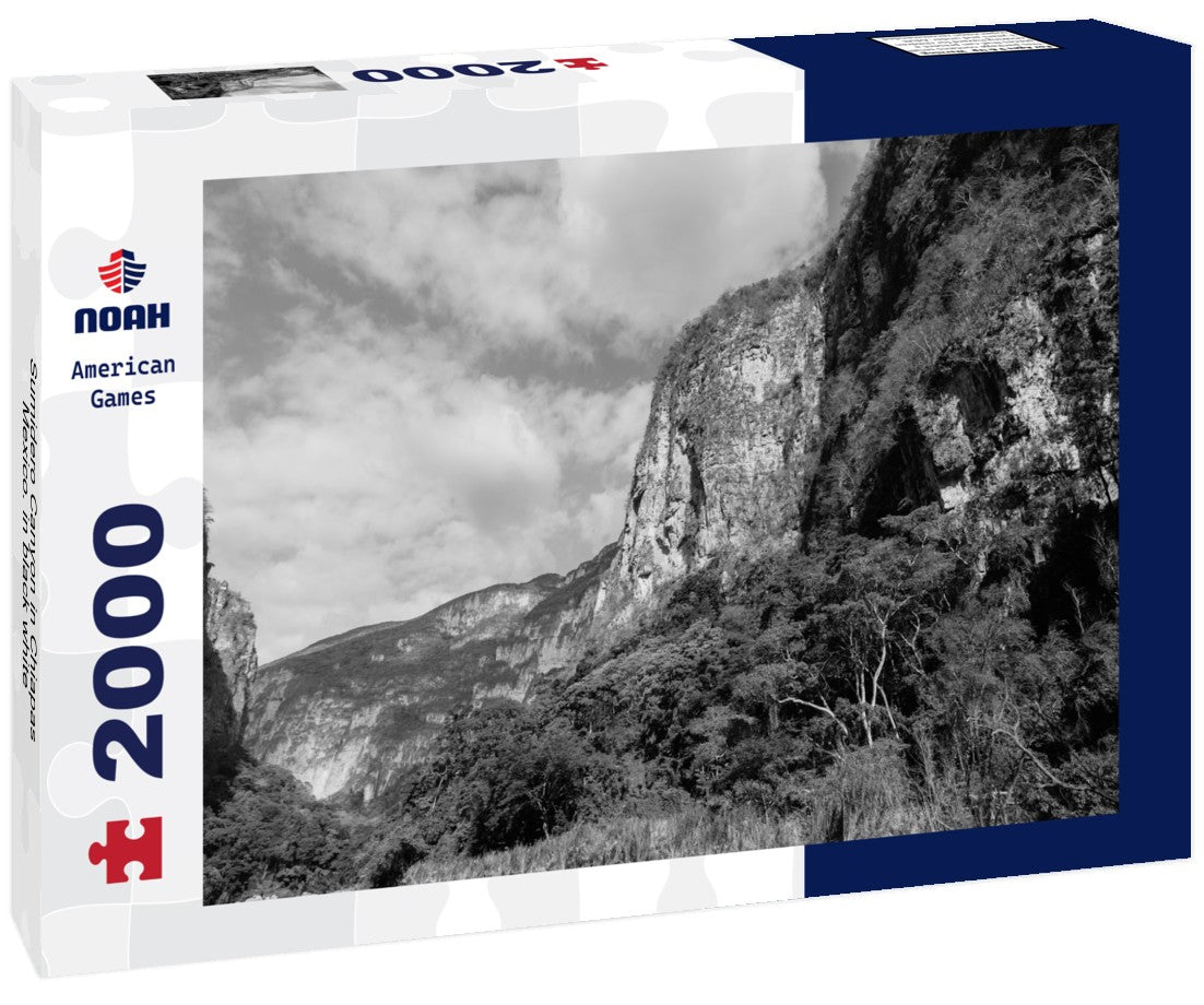 Noah Jigsaw Puzzle Sumidero Canyon in Chiapas, Mexico. in black white 2000 pieces