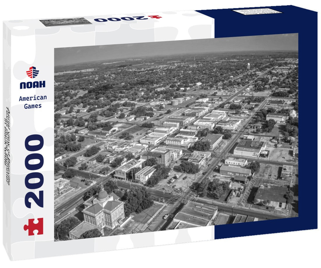 Noah Jigsaw Puzzle Aerial view of Beeville, Texas during Summer in black white 2000 pieces