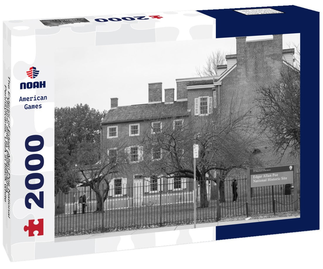 Noah Jigsaw Puzzle The Exterior of Edgar Allan Poe National Historic Site in Philadelphia, Pennsylvania, USA in black white 2000 pieces