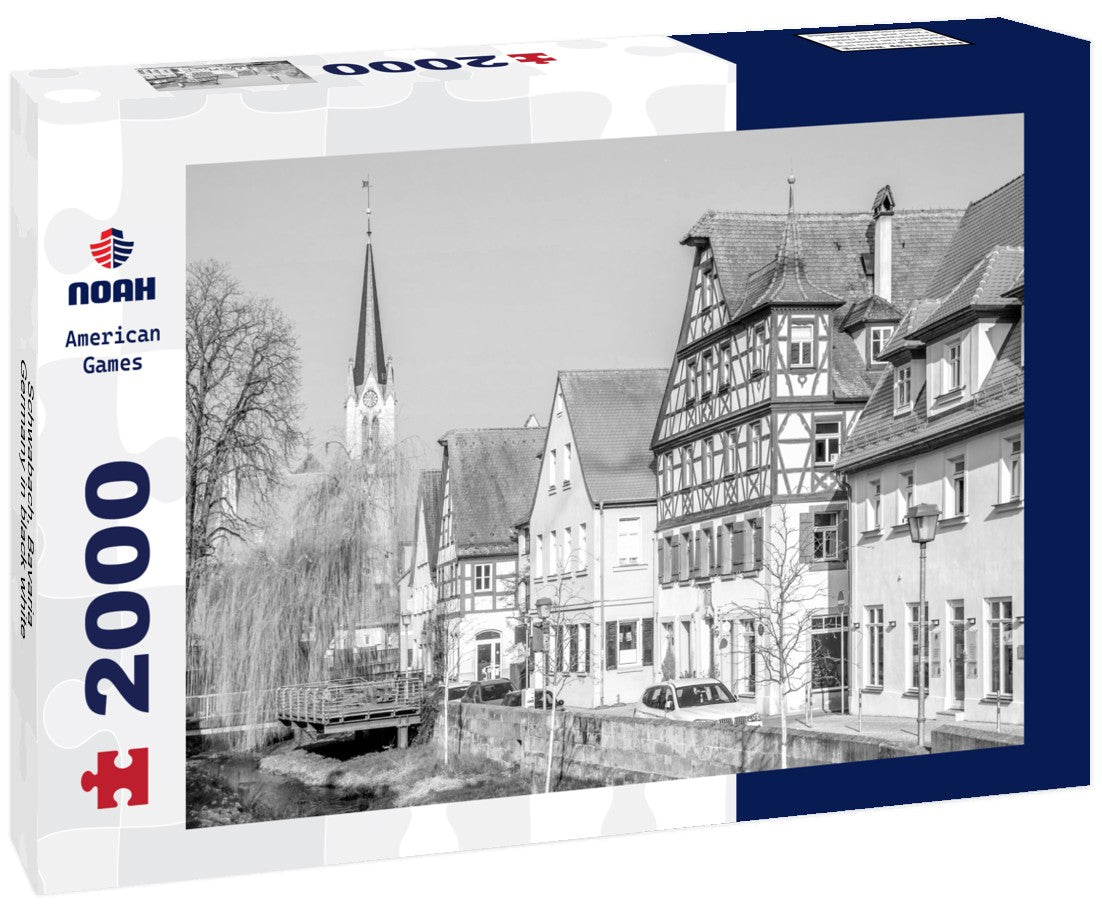 Noah Jigsaw Puzzle Schwabach, Bavaria, Germany in black white 2000 pieces